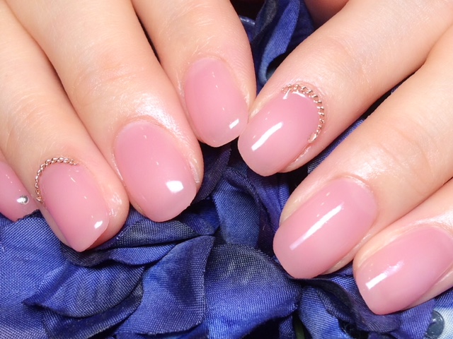 ピンクゴールドのチェーンがお気に入り