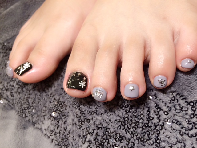 冬のフットネイル