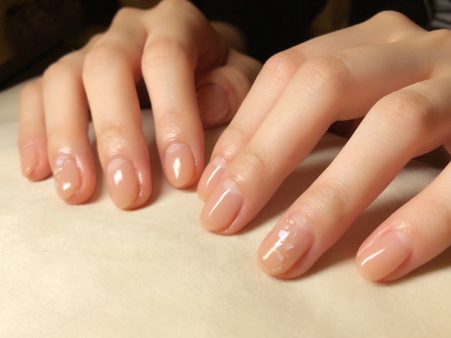 オフィスネイルシェルでキラキラ