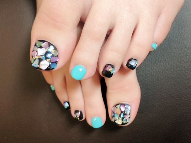 ステンドグラスみたいにシェルを埋め込み