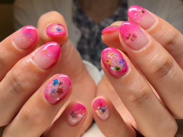 押し花ネイル