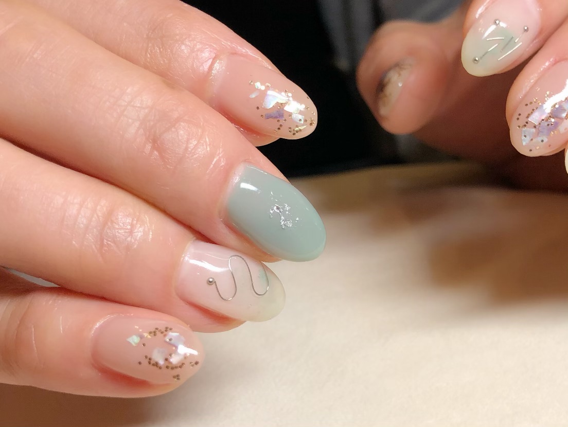 ニュアンスネイル×ワイヤーアート