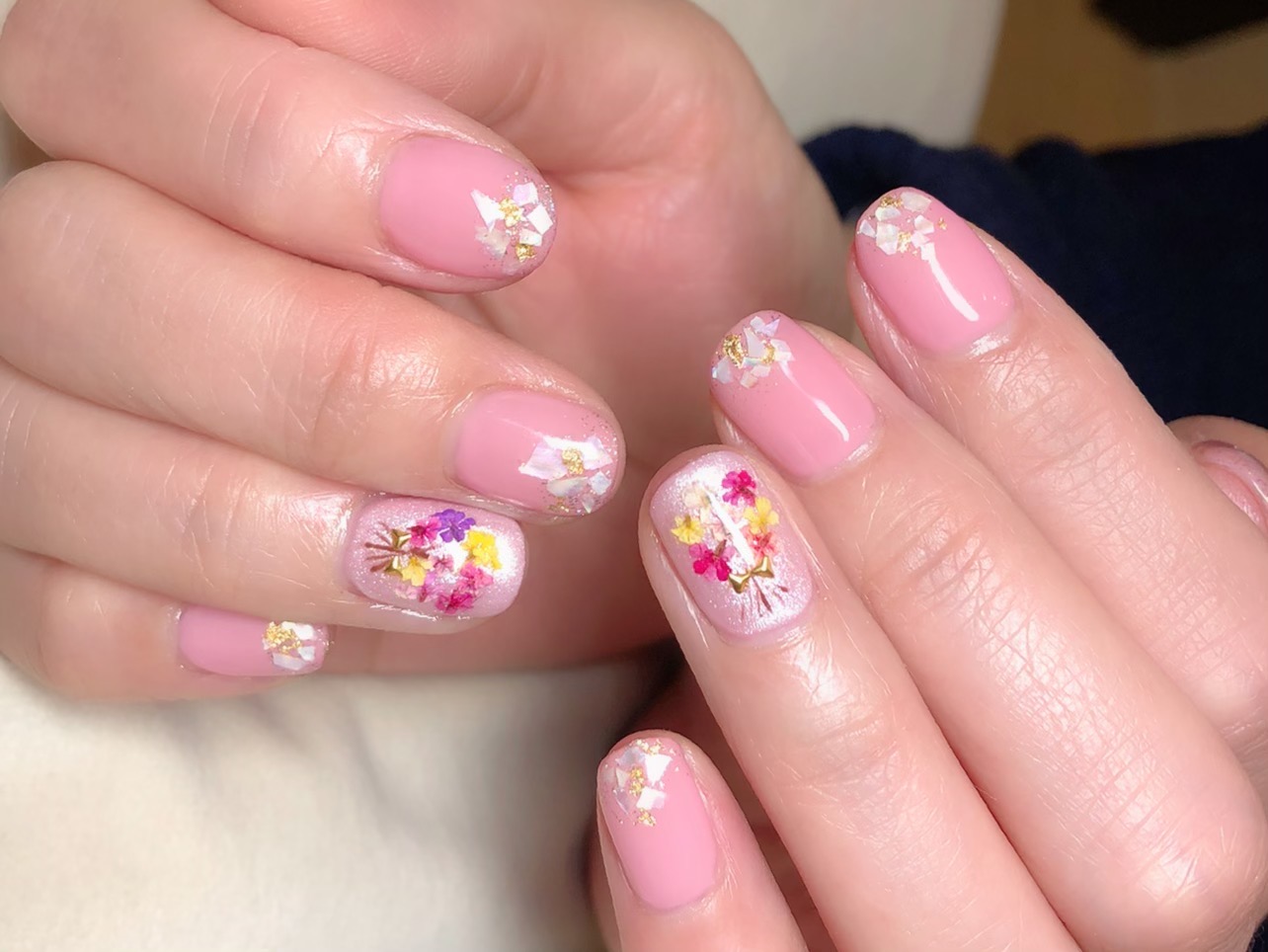 押し花ネイル